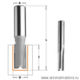 Фреза PRO пазовая прямая монолитная S 8 D 5 I 15 L 50 CMT PRO 911.0512