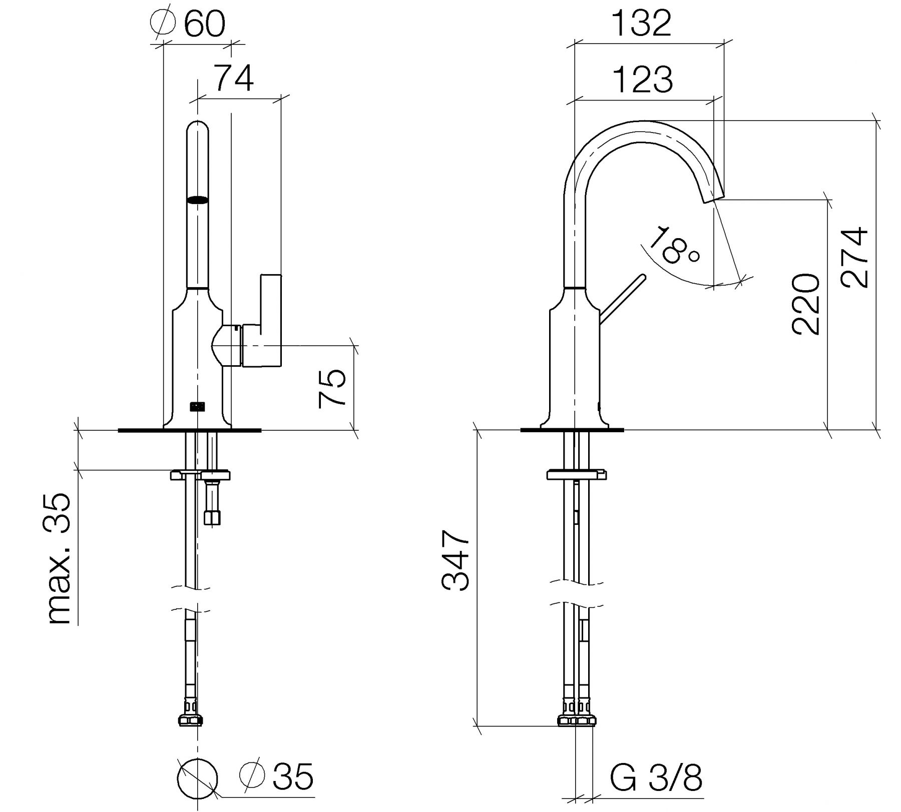 Dornbracht Vaia смеситель для раковины 33525809 схема 1