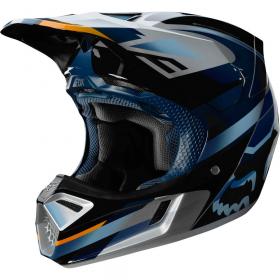 Fox V3 Motif Blue/Silver шлем, сине-серебристый