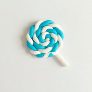 Леденец на палочке 3 см,  голубой, 3 шт