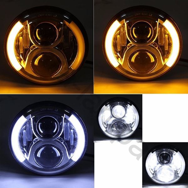 Cветодиодные фары с ДХО Нива Уаз тюнинг