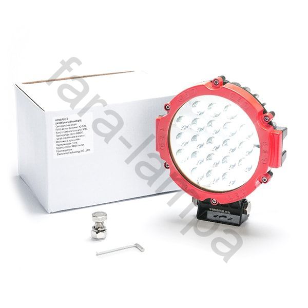 Круглая светодиодная фара дальнего света (красная)