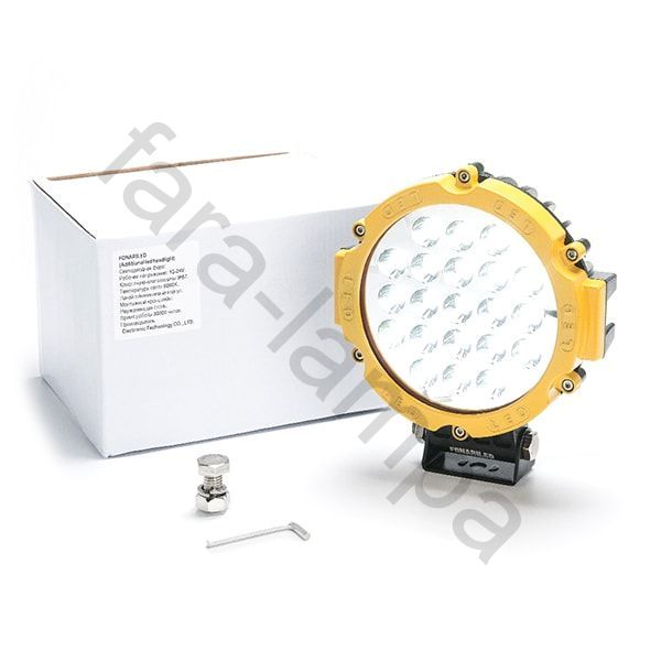 Круглая светодиодная фара дальнего света (желтая)