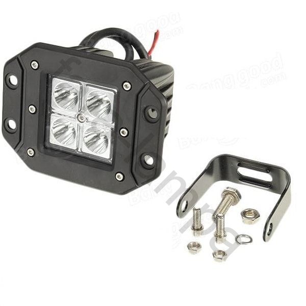 Врезная светодиодная фара 16 Ватт дальнего света