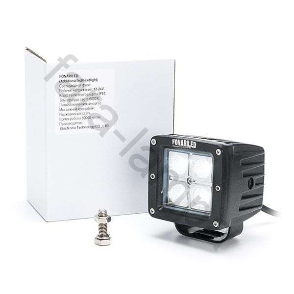 Фара 4 диода дальнего света 16 Ватт