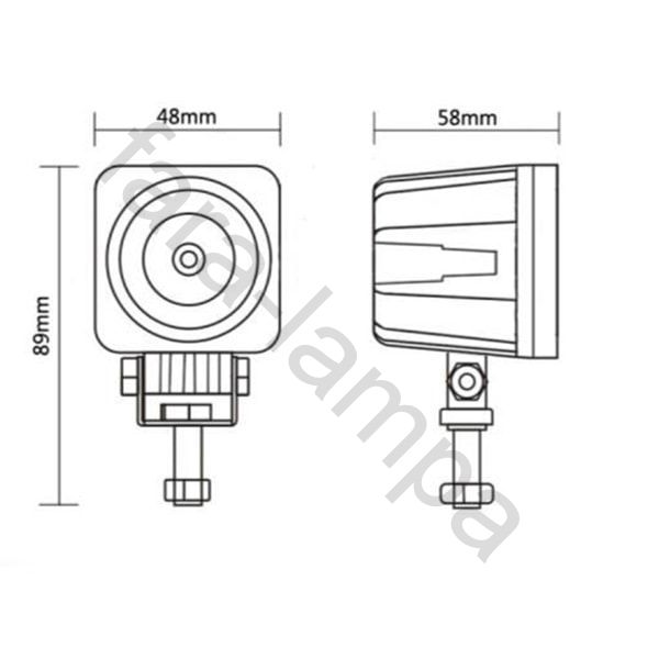 Светодиодная фара 1 диод ближнего света 10 ватт