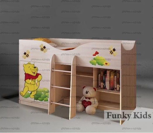 Кровать-чердак Винни Пух, арт. 40014 (73х163х100)