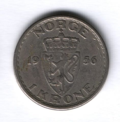 1 крона 1956 г. Норвегия