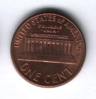 1 цент 1990 года США AUNC
