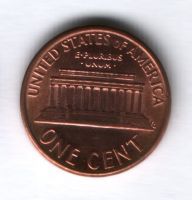 1 цент 1992 года США AUNC