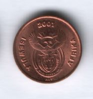 1 цент 2001 года ЮАР