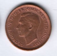 1/2 пенни 1944 года Австралия, редкий год
