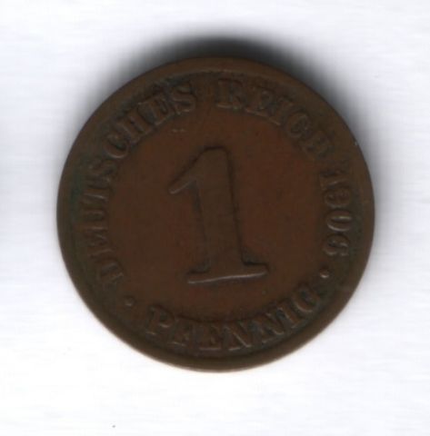 1 пфенниг 1906 года Германия, A