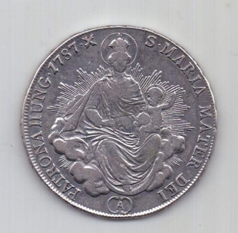 1/2 талера 1787 г. Венгрия. Священная Римская Империя