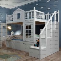 Кровать двухъярусная Домик Теремок XXL