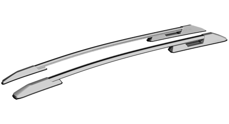 Рейлинги на Hyundai SantaFe, серебристый пластик