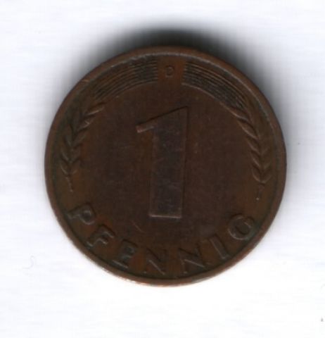 1 пфенниг 1950 г. Германия ФРГ