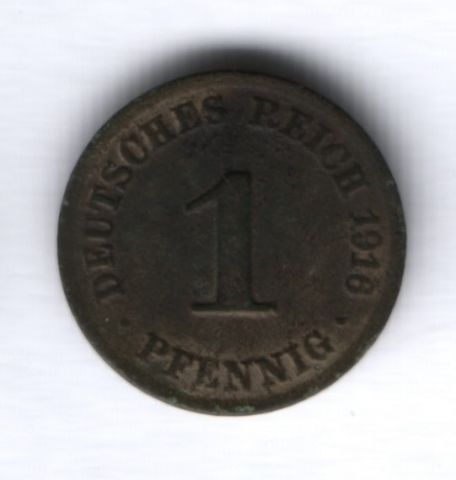 1 пфенниг 1916 года Германия