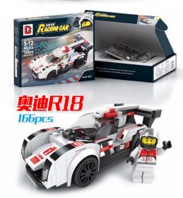 Конструктор Лего автомобиль Speed Champions Ауди Р18 166 деталей
