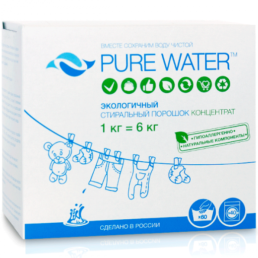 Pure Water - Стиральный порошок 1 кг