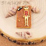 Брошь "Дамочка на пляже" (Danecraft США)