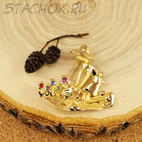 Брошь "Клумба с цветами" (США)