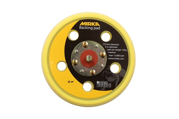 Mirka Диск-подошва шлифовальная, d125мм., 5/16" - M, средней жесткости, 5 отверстий, липучка Velcro
