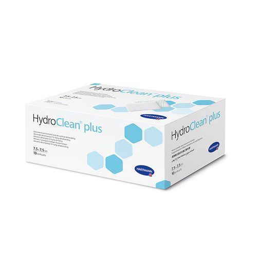 Повязка Гидроклин плюс (HydroClean plus ) с раствором Рингера, 7,5 х 7,5 см.