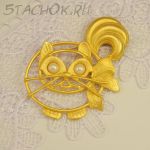 Брошь "Котик Персик" (США)