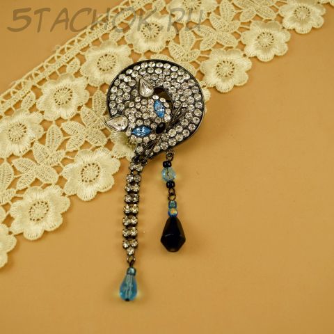 Брошь "Голубоглазая кошка" (США)