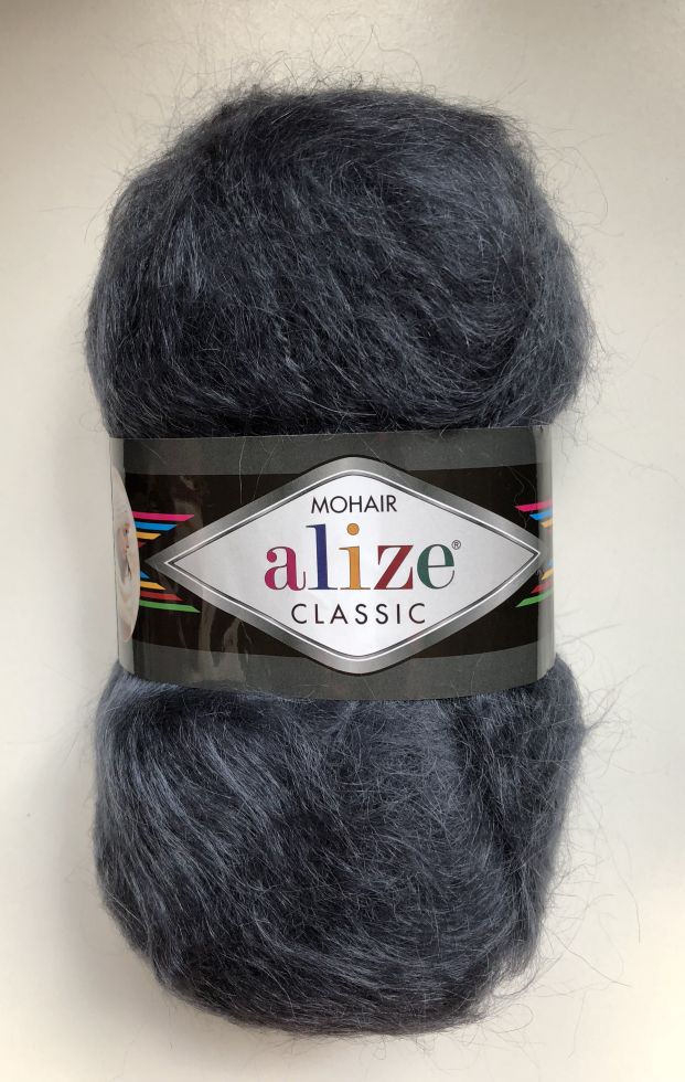 Mohair classik (Alize) 53-т. Серый