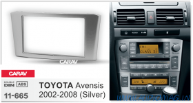 Carav 11-665 (2-DIN TOYOTA Avensis 2002-2008 Silver)