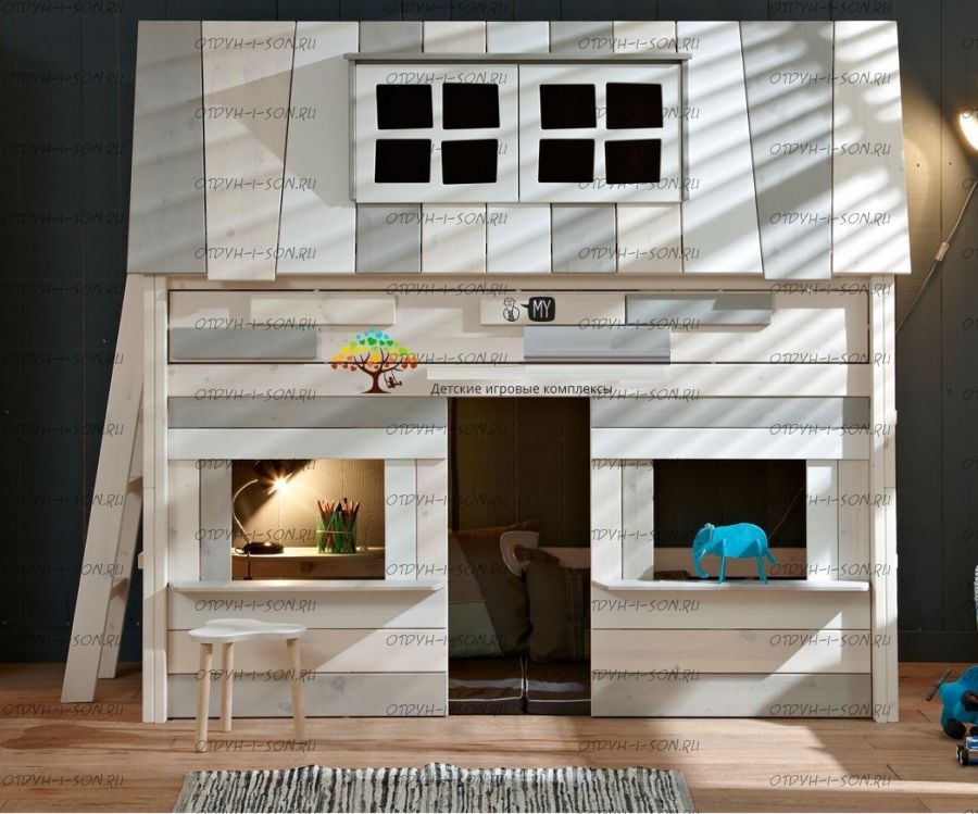 Кровать двухъярусная Домик Standard Village №7 (Кровать-домик)