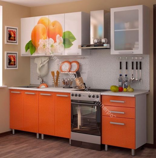 Кухонный гарнитур "Персик" 1.8