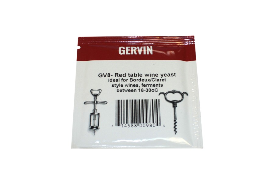 Дрожжи винные Gervin GV8 Red Table Wine