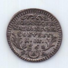 1 крейцер 1768 года Hohenlohe-Waldenburg-Schillingsfürst