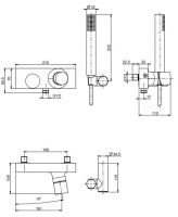 Смеситель для душа Fima carlo frattini Fluid с ручным душем и держателем F3855 схема 1