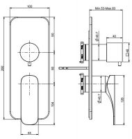 Fima carlo frattini Quad смеситель для ванны/душа F3729X6 схема 1