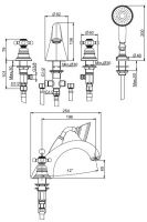 Смеситель для ванны и душа Fima carlo frattini Elizabeth/Epoque F5094 схема 1