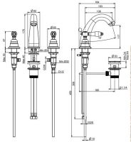Fima carlo frattini Herend смеситель для раковины F5421 схема 1