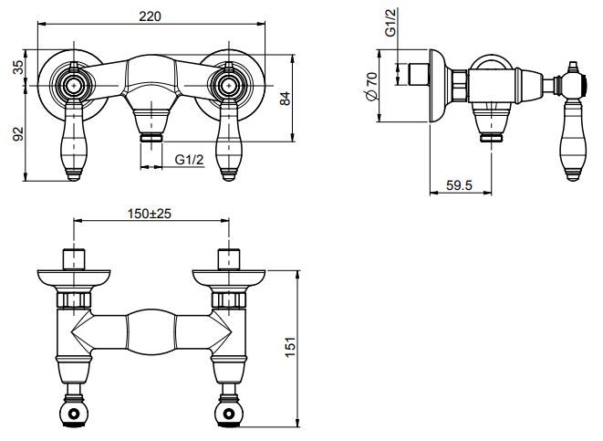 Fima carlo frattini Herend смеситель для душа F5405/1 схема 1