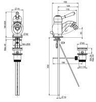 Fima carlo frattini Lamp/Bell смеситель для биде F3362 схема 1