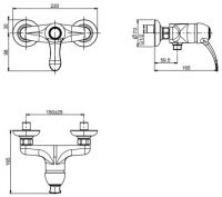 Fima carlo frattini Lamp/Bell смеситель для душа F3305/1 схема 1