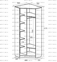 Шкаф угловой 310.1 (80х80х217)