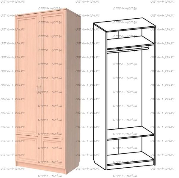 Шкаф двухдверный 311 (80х52х217)