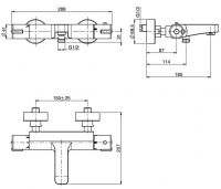 Смеситель для ванны и душа Fima carlo frattini Fimatherm F4074/1 схема 1