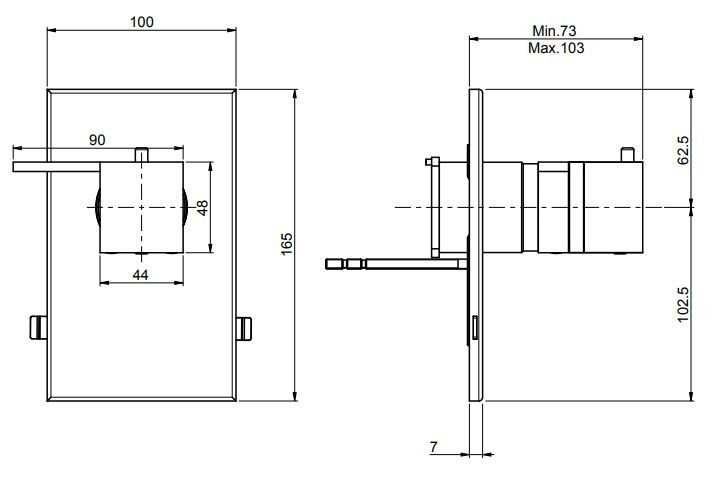 Fima carlo frattini Fimatherm смеситель для ванны/душа F4049X1 схема 1