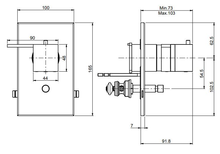 Fima carlo frattini Fimatherm смеситель для ванны/душа F4049X2 схема 1