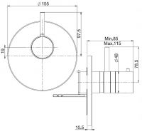 Fima carlo frattini Fimatherm смеситель для ванны/душа F4039X1 схема 1