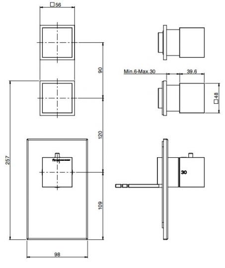 Fima carlo frattini Fimatherm смеситель для ванны/душа F3973X2 ФОТО